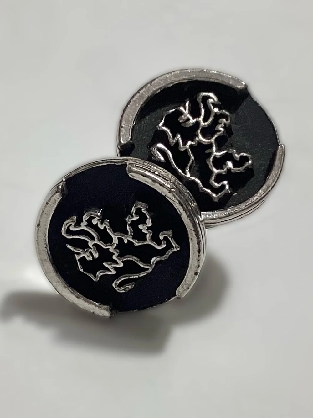 Lion Rampant Cufflinks Heraldic Crest Jewelry